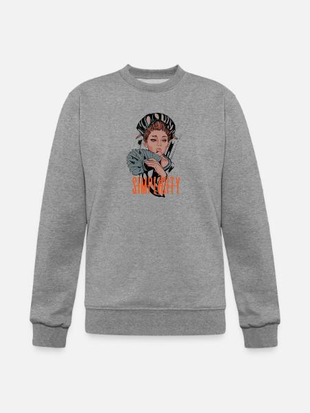 "Simplicity" - Champion Unisex Powerblend Sweatshirt - heather gray