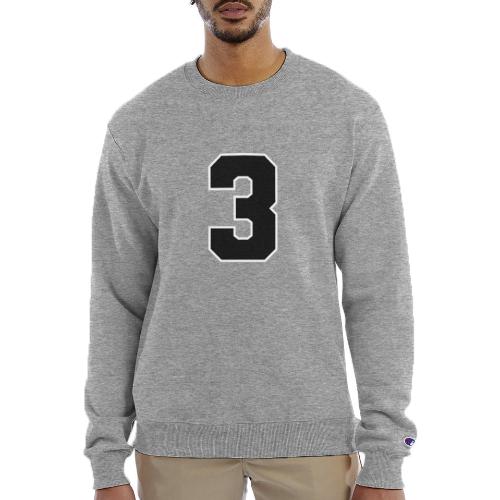 Varsity Number 3 Athletic Font - Champion Unisex Powerblend Sweatshirt 