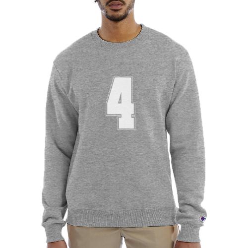 White Number 4 – Varsity Font - Champion Unisex Powerblend Sweatshirt 