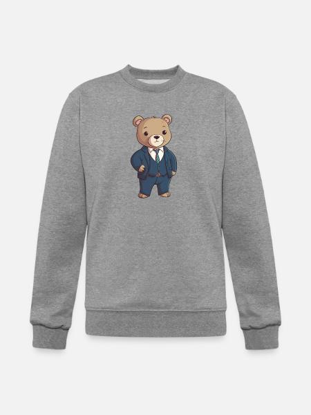 Bear in a Suit - Champion Unisex Powerblend Sweatshirt  - heather gray