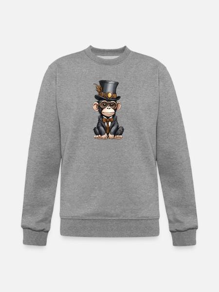 Well-dressed chimpanzee - Champion Unisex Powerblend Sweatshirt - heather gray
