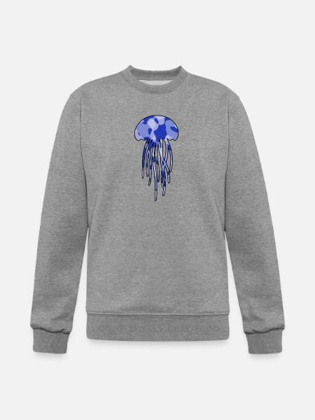 Jellyfish blue camo - Champion Unisex Powerblend Sweatshirt  - heather gray