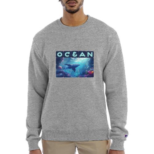 Ocean: Whale’s Path - Champion Unisex Powerblend Sweatshirt 