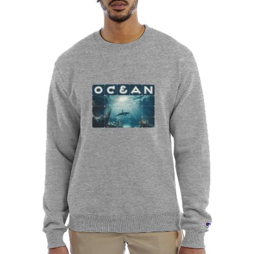 Ocean: Dolphin’s Serenity - Champion Unisex Powerblend Sweatshirt 