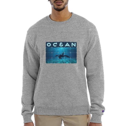 Ocean: Orca in Motion - Champion Unisex Powerblend Sweatshirt 