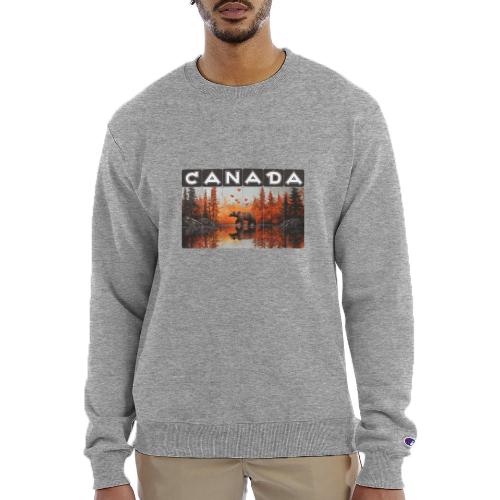 Canada Wilderness Art - Champion Unisex Powerblend Sweatshirt 