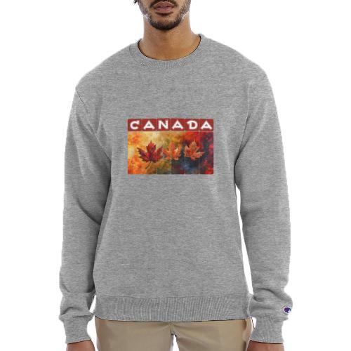 Painted Canada Leaves - Champion Unisex Powerblend Sweatshirt 