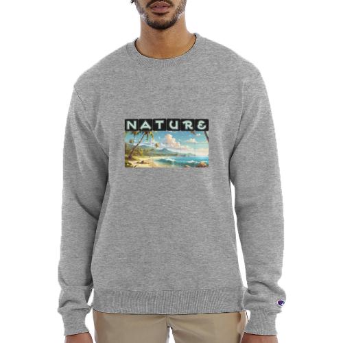 Nature: Sun-Kissed Shore - Champion Unisex Powerblend Sweatshirt 