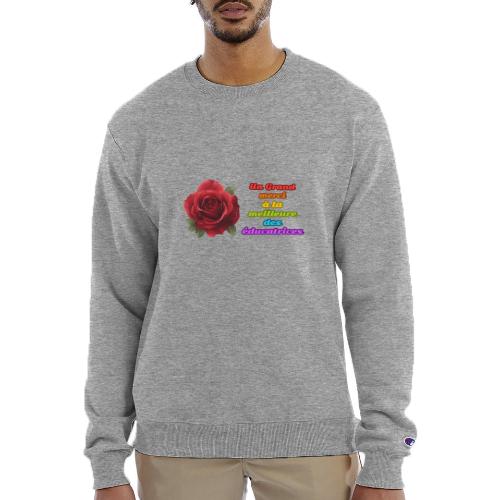 Thank You Educator: Pink and Rainbow Message - Champion Unisex Powerblend Sweatshirt 