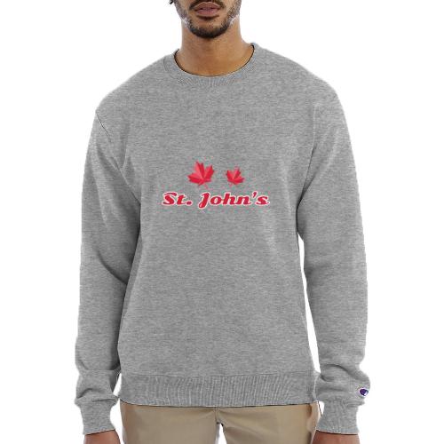 St. John's with two red maple leaves - Champion Unisex Powerblend Sweatshirt 