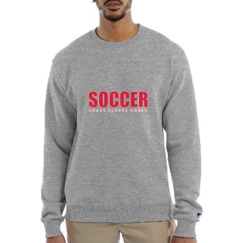 Soccer Grass Cleats Goals Typography Design - Champion Unisex Powerblend Sweatshirt 