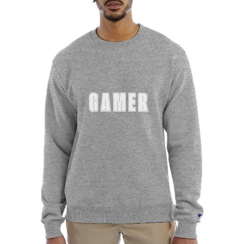 Gamer Collegiate White Text Design - Champion Unisex Powerblend Sweatshirt 