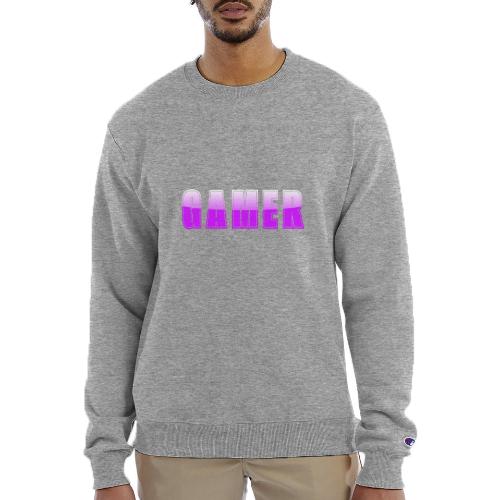 Gamer Purple Glossy Collegiate Design - Champion Unisex Powerblend Sweatshirt 