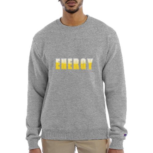 ENERGY Electric Yellow Power Word Design - Champion Unisex Powerblend Sweatshirt 