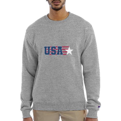 Star Stripe USA - Champion Unisex Powerblend Sweatshirt 
