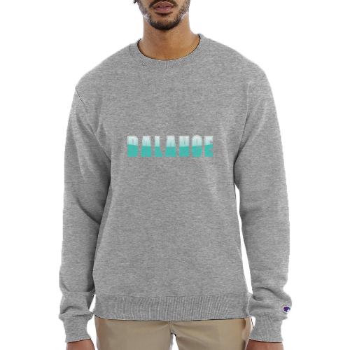 BALANCE Calm Teal Minimal Word Art Design - Champion Unisex Powerblend Sweatshirt 