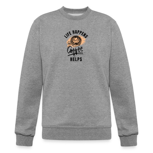Life happens, Coffee Helps - Champion Unisex Powerblend Sweatshirt 