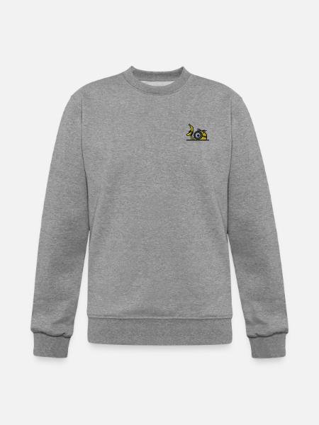 Minions Stuart Banana Embroidery - Champion Unisex Powerblend Sweatshirt - heather gray