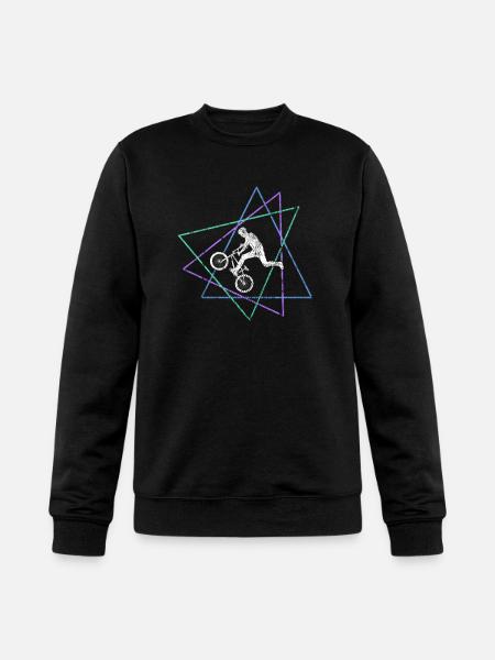Geometric BMX Stunt Rider - Champion Unisex Powerblend Sweatshirt  - black