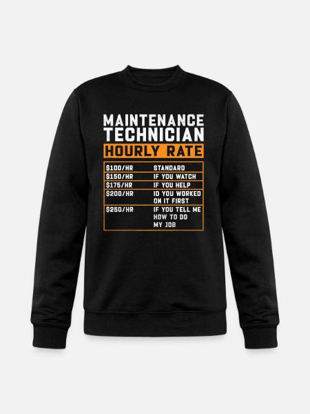 Maintenance Technician Hourly Rate - Champion Unisex Powerblend Sweatshirt  - black