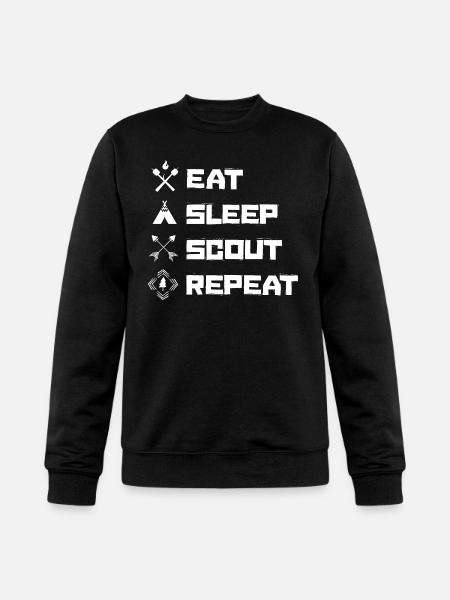 Eat Sleep Scout Repeat Scouting Hobby - Champion Unisex Powerblend Sweatshirt  - black
