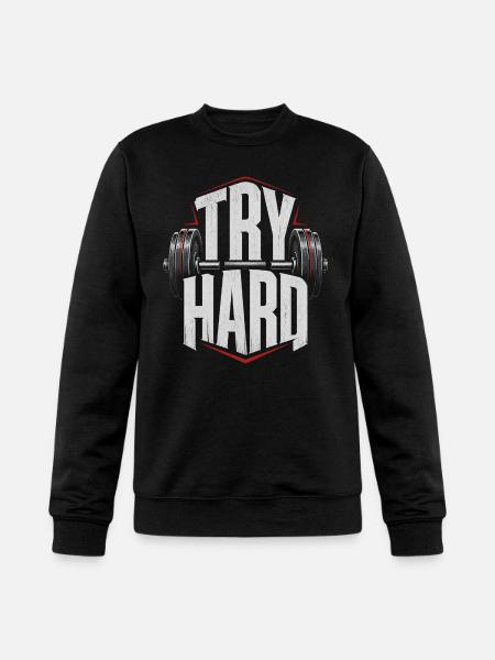 Try Hard Gym Anthem - Champion Unisex Powerblend Sweatshirt  - black