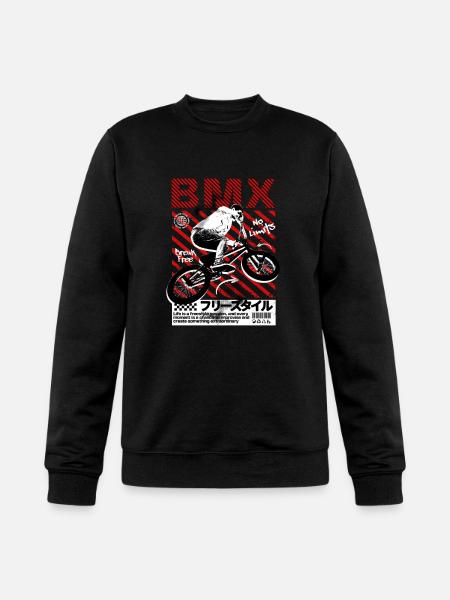BMX No Limits Neon Stripes - Champion Unisex Powerblend Sweatshirt - black