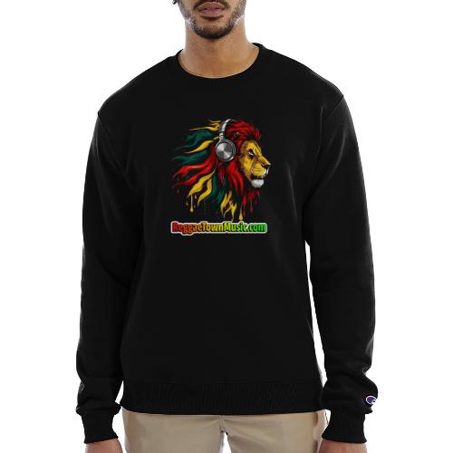 Reggae Music Radio Lion Head Soundwaves design - Champion Unisex Powerblend Sweatshirt 