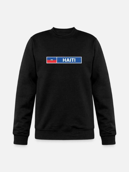 Haiti Flag - Champion Unisex Powerblend Sweatshirt - black
