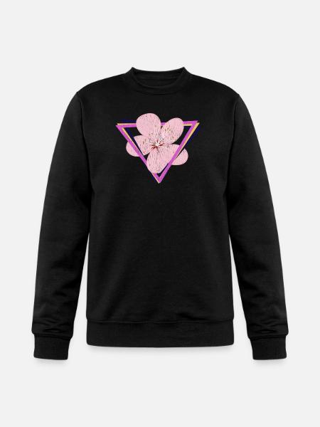 Vaporwave Cherry Blossoms - Champion Unisex Powerblend Sweatshirt  - black