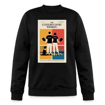 Funny Pickleball His Fault Her Fault Poster - Champion Unisex Powerblend Sweatshirt  - black - Front