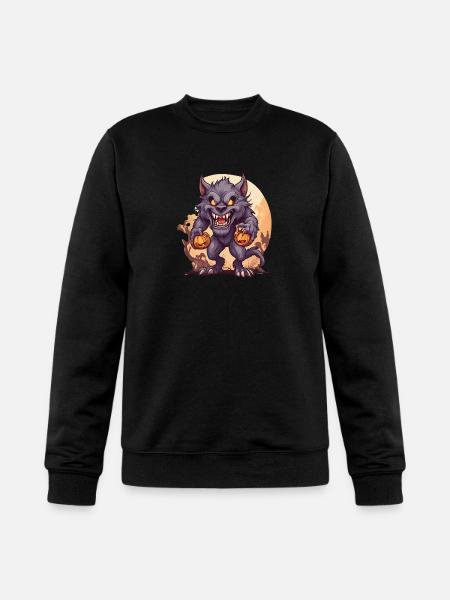 Halloween Werewolf Pumpkin - Champion Unisex Powerblend Sweatshirt - black