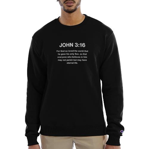 John 3:16 Christian Apparel – White - Champion Unisex Powerblend Sweatshirt 