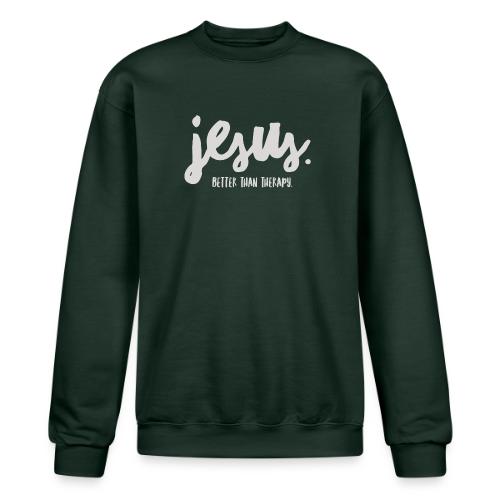 Jesus Better than therapy design 1 in light blue - Champion Unisex Powerblend Sweatshirt 