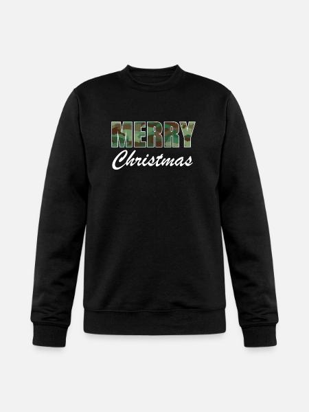 Camo Merry Christmas - Champion Unisex Powerblend Sweatshirt - black