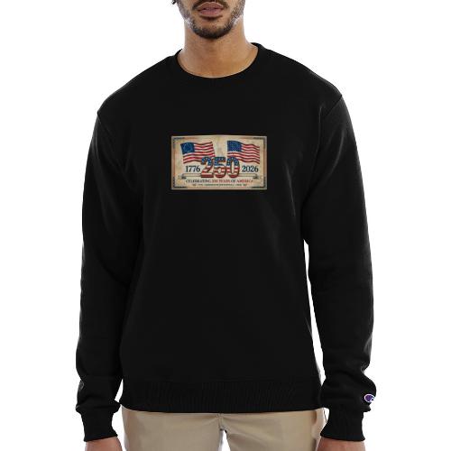 USA 250th Anniversary Flags Emblem - Champion Unisex Powerblend Sweatshirt 