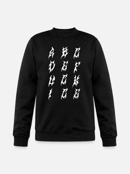 Flame Glyphs in Ink Columns - Champion Unisex Powerblend Sweatshirt - black