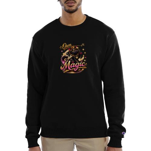 Own Your Magic – Glam Black Cat - Champion Unisex Powerblend Sweatshirt 
