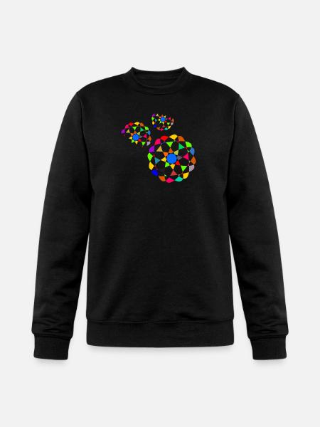 Abstract Bottom Print - Champion Unisex Powerblend Sweatshirt - black