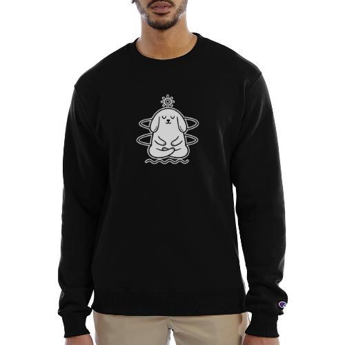 Cute Meditating Bunny Zen Yoga Animal - Champion Unisex Powerblend Sweatshirt 