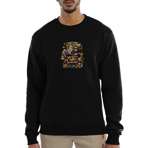 Just Here for Coffee and Paycheck - Champion Unisex Powerblend Sweatshirt 
