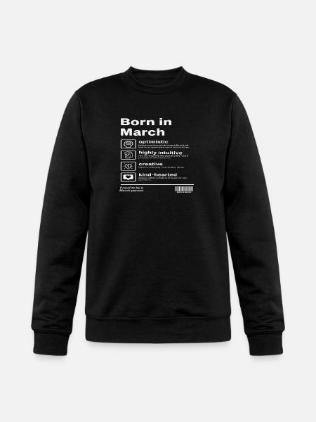 Born in March - Champion Unisex Powerblend Sweatshirt - black