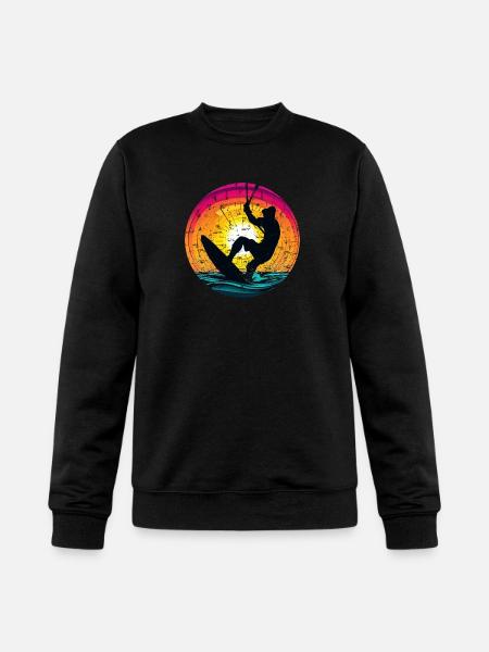 Kite surfer sunset kiting - Champion Unisex Powerblend Sweatshirt - black