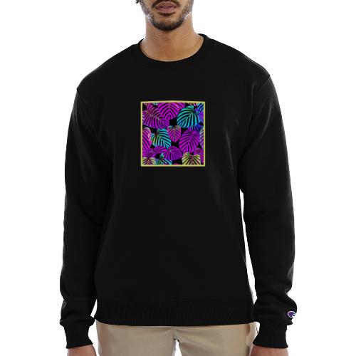 NeonLeaf Harmony Vibrant Pattern - Champion Unisex Powerblend Sweatshirt 