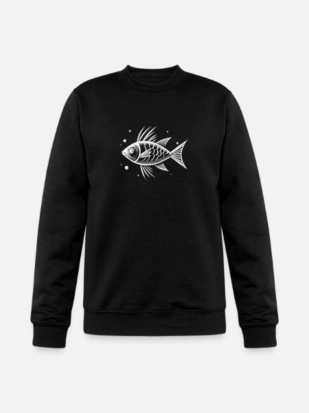 White Fish 2 - Champion Unisex Powerblend Sweatshirt - black