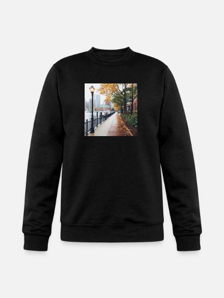 Boston, Massachusetts - Champion Unisex Powerblend Sweatshirt - black