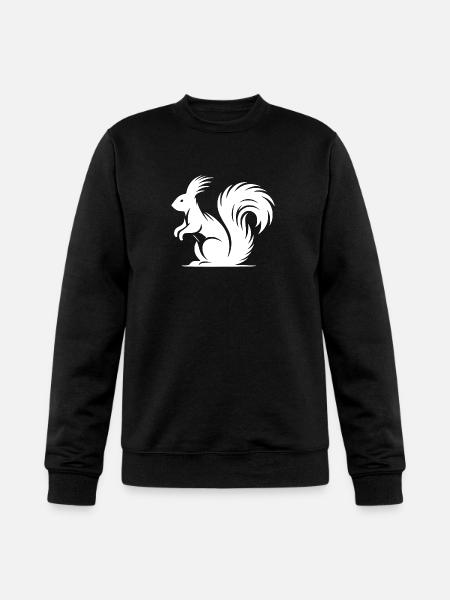 Squirrel Tattoo Style Drawing - Champion Unisex Powerblend Sweatshirt - black