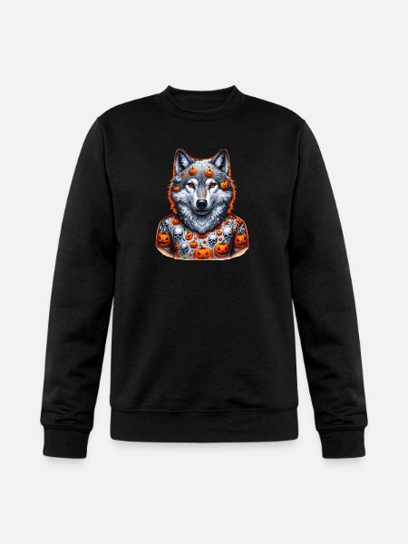 halloween wolf - Champion Unisex Powerblend Sweatshirt - black