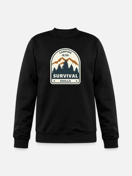 Camping Bliss Survival Skills - Champion Unisex Powerblend Sweatshirt - black