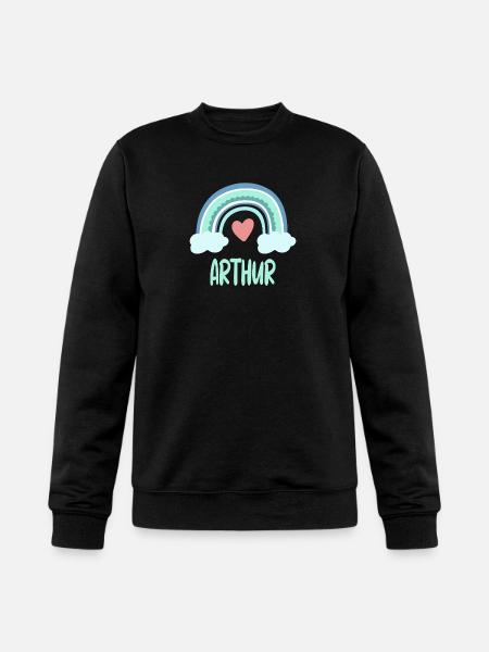 Arthur Name Rainbow Baby - Champion Unisex Powerblend Sweatshirt - black